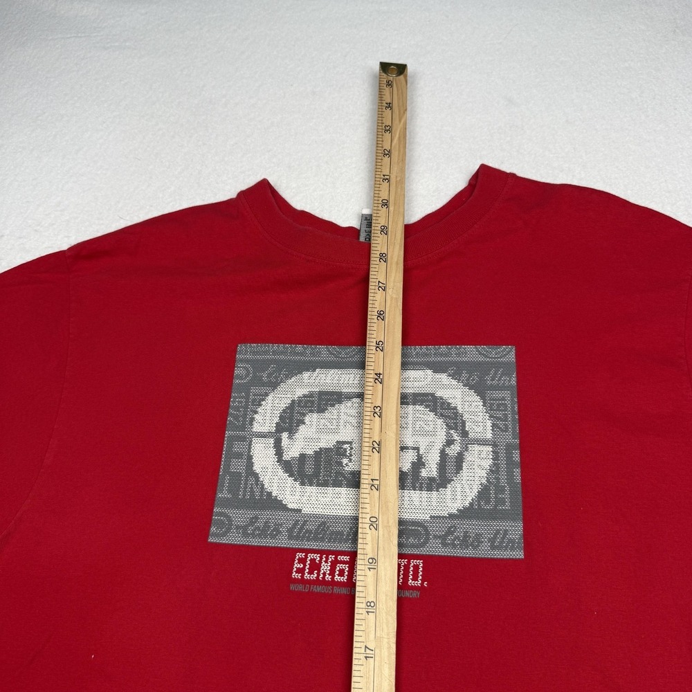 Y2K Ecko Unltd Shirt Mens Medium Red Rhino Logo Graphic T-Shirt Tee Streetwear - Picture 4 of 7